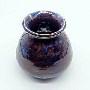 Artisan Signed Maloney Drip Glazed Studio Pottery Vase